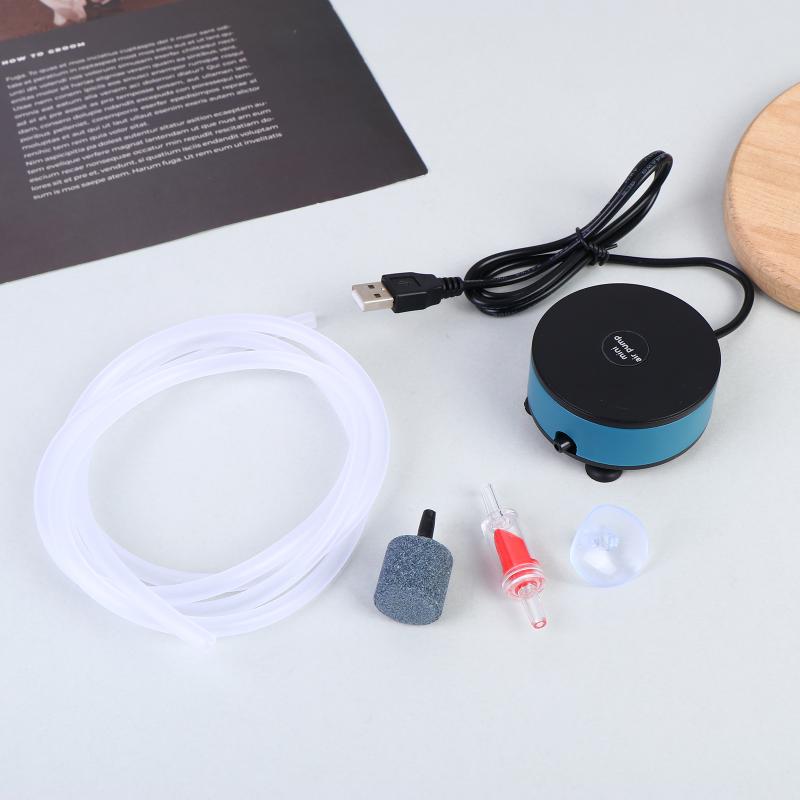 USB Mini Aquarium Oxygen Pump DC5V Quiet Portable Air Pump for Small Fish Tank Betta Bowl Shrimp Tank Aeration