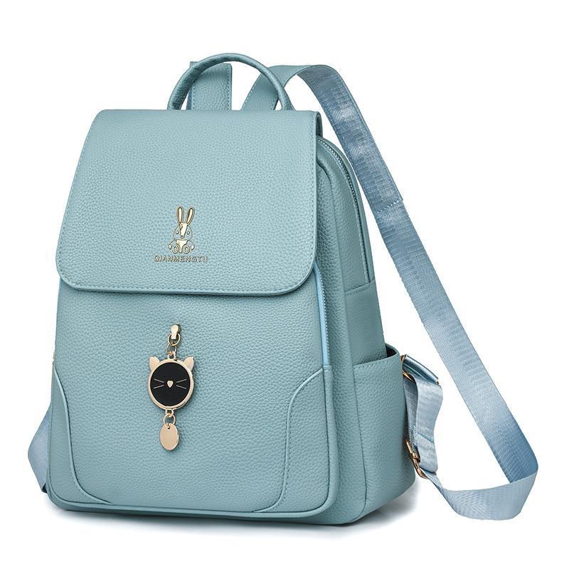 Backpack Women's Bag Large Capacity Soft Leather Backpack Travel Bag