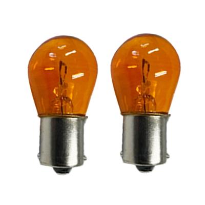 For 24 V / S25 / Halogen / Single Bulb / 180° / Orange / 2 Pieces / Compatible