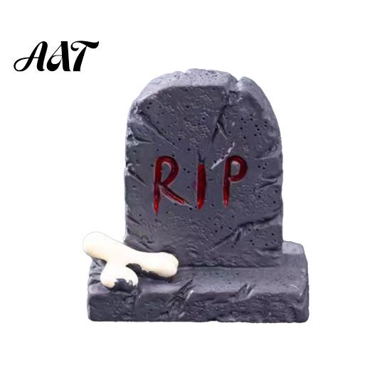 Secret Room Micro Scenery Halloween Miniature Resin Ornaments, Landscape Desktop Decor, Horror Ghost Tombstone Figures Scene Accessories for Fish Tank
