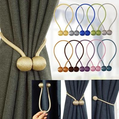 2 Stück Magnetische Vorhanghalter Hochwertiger Clip Vorhänge Schnalle Halter Dekorativ Zuhause Polyester Vorhänge Zubehör