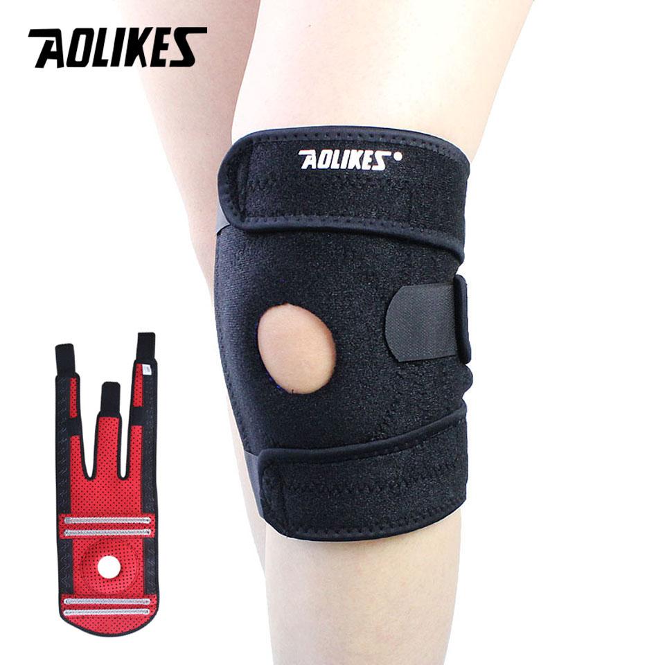 AOLIKES 1PCS New Knee Brace with Side Stabilizers - Adjustable Knee Support with Patella Gel Pad, Knee Wraps for Men & Women
