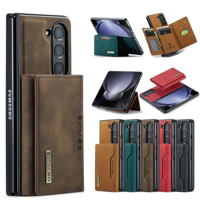 Geteilte Brieftasche Kartenhalter Ledertasche für Samsung Galaxy Z Fold 6 5 4 3 5G Magnetischer Ständer Telefontasche Abdeckung für Samsung Z Fold6