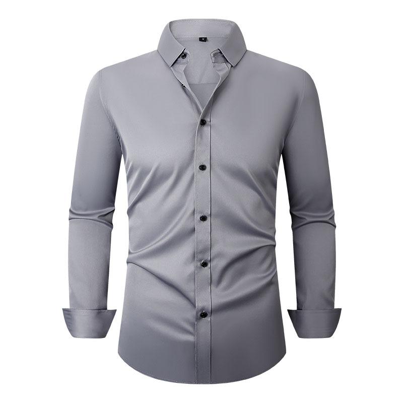 Men’s Wrinkle-Resistant Stretch Long Sleeve Dress Shirt