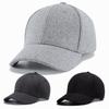 Autumn Winter Warm Wool Blend Baseball Cap, Thickened Fleece Lined, Unisex Cold Weather Casual Sports Hat
