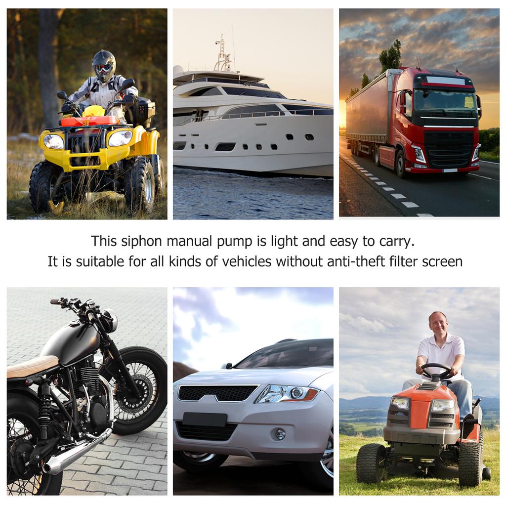 Hand Fuel Pump Car Fuel Tank Sucker Oil Transfer Fuel Pump Petrol Diesel Liquid Manual Pump Fuel Saver Liquid Transfer Tool