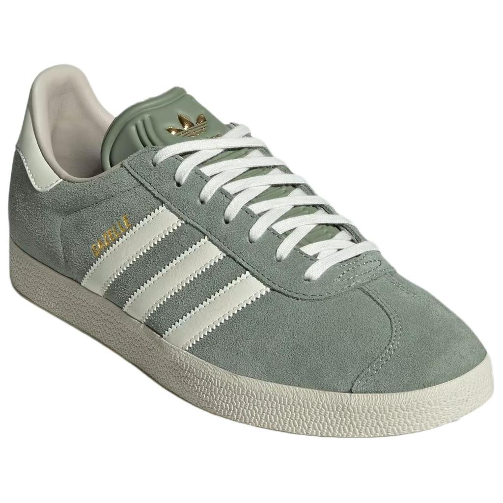 Adidas Gazelle Silver Green Unisex Sneakers Off-White Beige JP7783