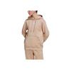 adidas Originals Trefoil Logo Print Drawstring Hooded Long Sleeve Sweatshirt Women Sweatshirt Khaki HJ7859