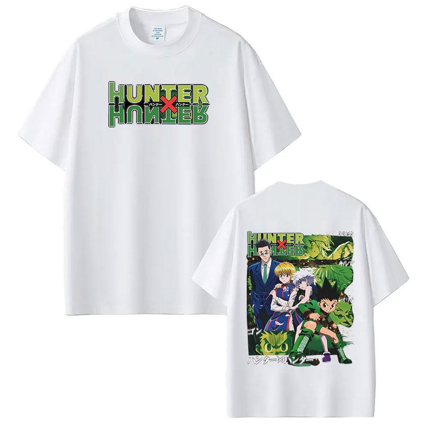 Anime Hunter X Hunter T Shirt GON FREECSS Killua Zoldyck Kurapika Leorio PaladiKnight Tshirt Men Women Cotton Casual Tshirts