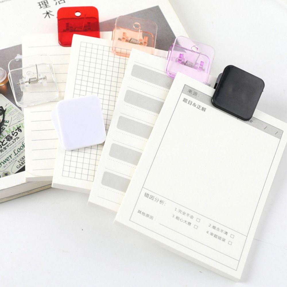 10pcs Square Letter Paper Clip Acrylic Document Folder Reusable Ticket Holder Students