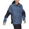Adidas Hooded Long Sleeve Printed Logo Windbreaker Men Outerwear Peacock-Blue HG8579
