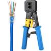 RJ45 Sıkma Aleti Cat5 Cat5e Cat6 Sıkma Aleti RJ45/RJ12 Normal ve Uçtan Geçmeli Konnektörler İçin 100 Adet Set