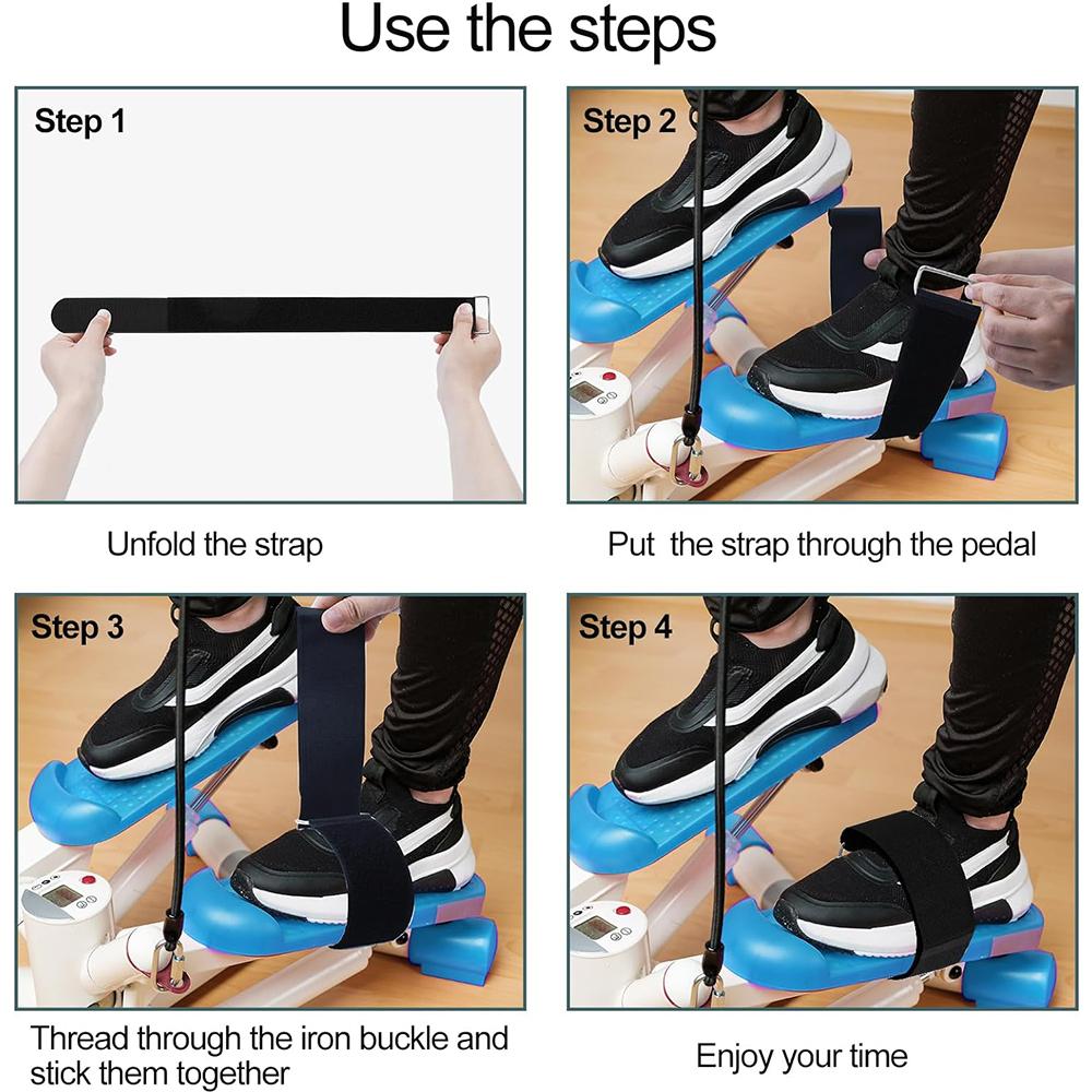 6pcs Adjustable Pedal Straps for Leg Training Exerciser Fitness Strap