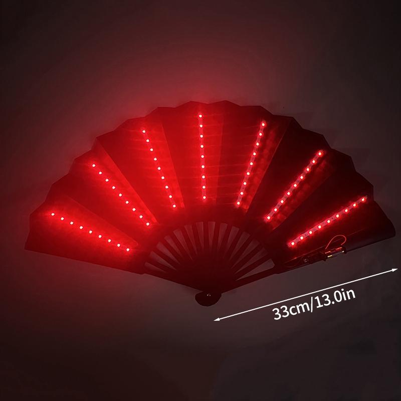 Glowing Folding Fan Lighting Hand Fans for Women Atmosphere Photo Prop Wedding Hand Fans Glowing Party Supplies Abanicos