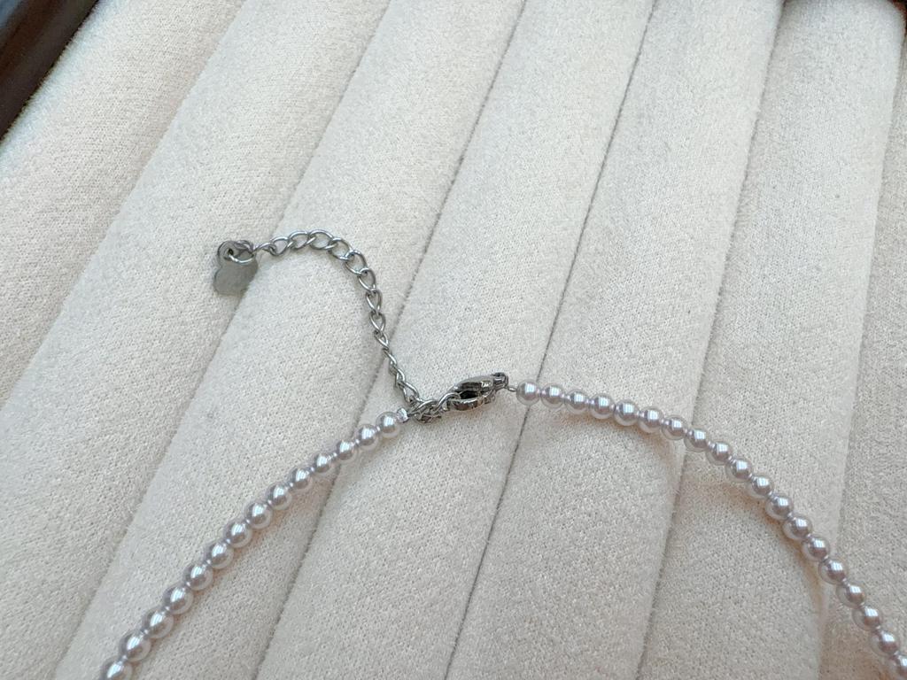 Shijia Pearl Silver Clavicle Necklace for Women - High-End 2025 Luxury Socialite Style