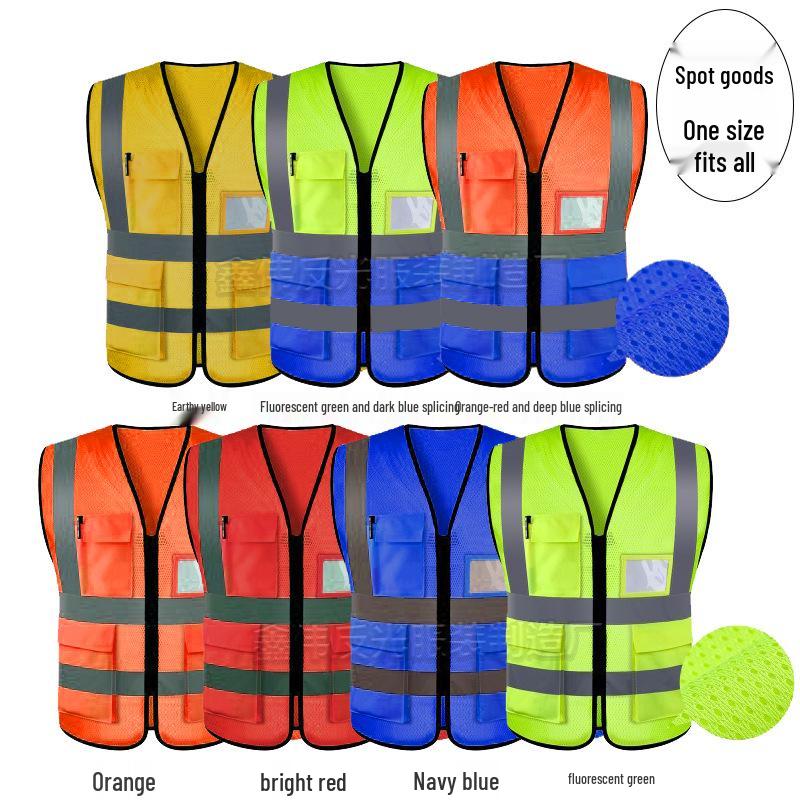 High-Visibility Reflective Safety Vest for Traffic and Construction Workers