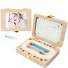 Cross-border Wooden Lanugo Baby Teeth Storage Box - English & Japanese Design