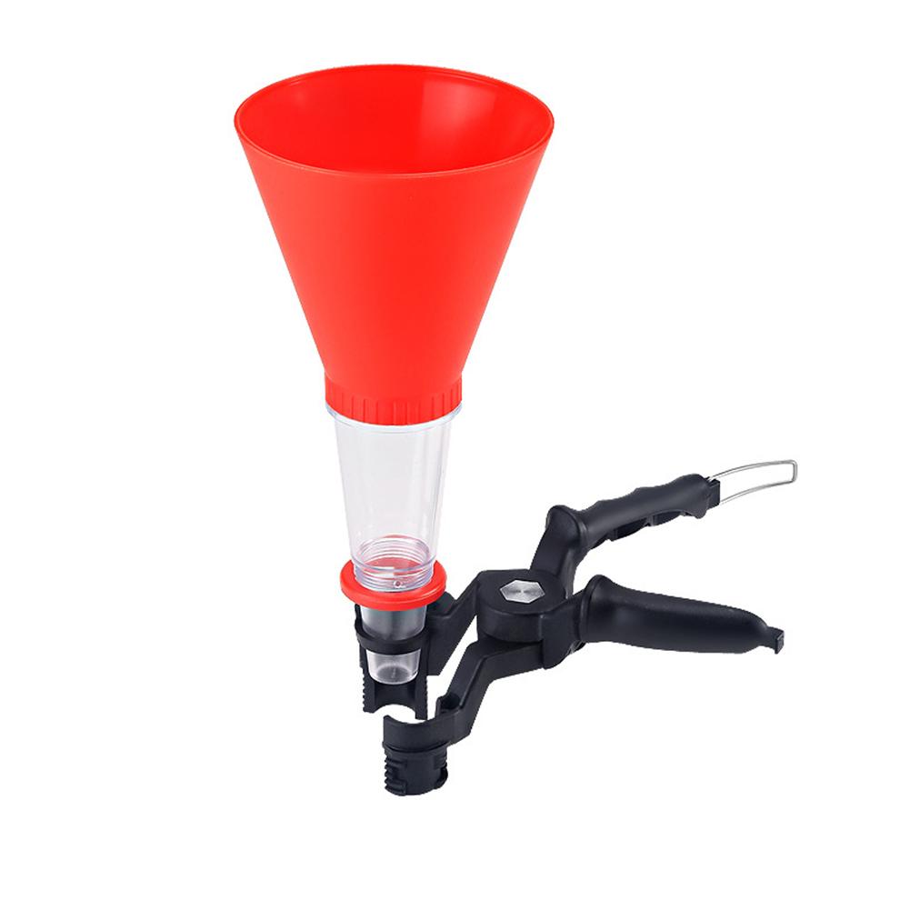 Car Truck Engine Oil Funnel Adjustable Fixed Bracket Filling Spout Pour Tool Kit