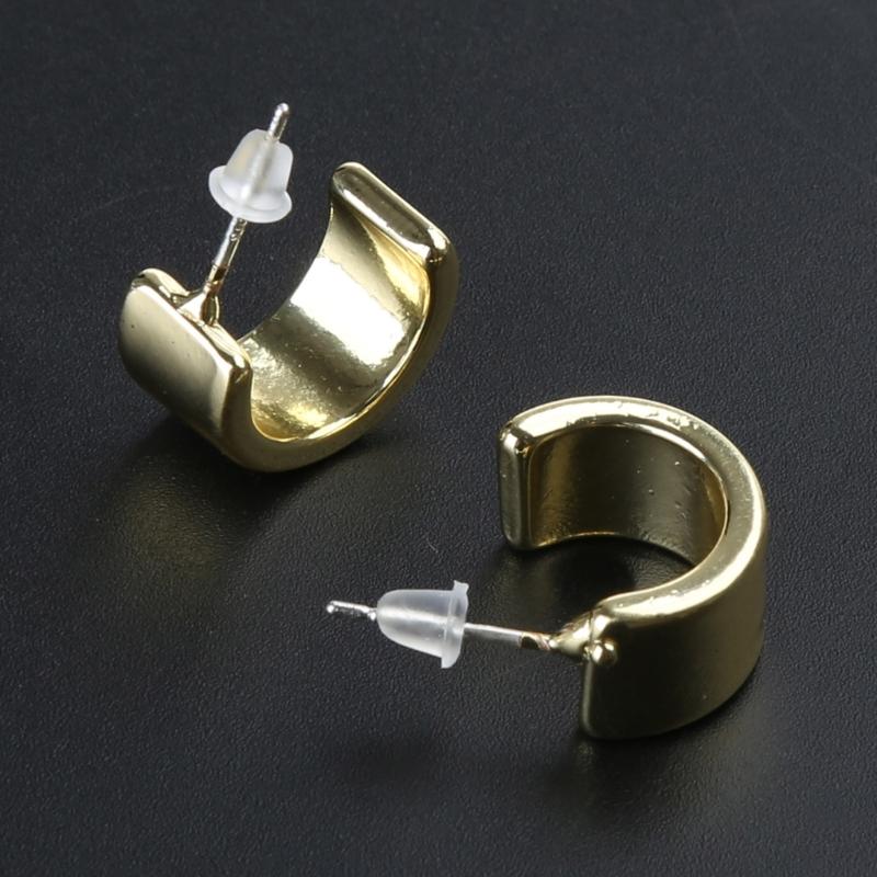 Simple Pea Shaped Alloy Silver Gold Color Drop Earrings For Women Korean Fashion Jewelry Party Girls Unusual Accessory