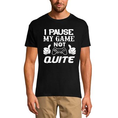 Camiseta de hombre Pausa mi juego no del todo - Broma de humor - Ropa gráfica