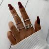 10 sztuk/zestaw moda Punk minimalistyczny Midi okrągły zestaw pierścionków skręcanych dla kobiet Bohemia Vintage Metal Knuckle Finger Rings Biżuteria