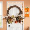 1Pcs Pumpkin Garland Halloween Maple Leaf Decor Home DIY Crafts Wreath Autumn Decoration Artificial Rattan Cane Navidad Decor