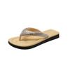 Premium sequined flat slippers women's summer new flip-flops fashion skirt vacation beach pinch slippers