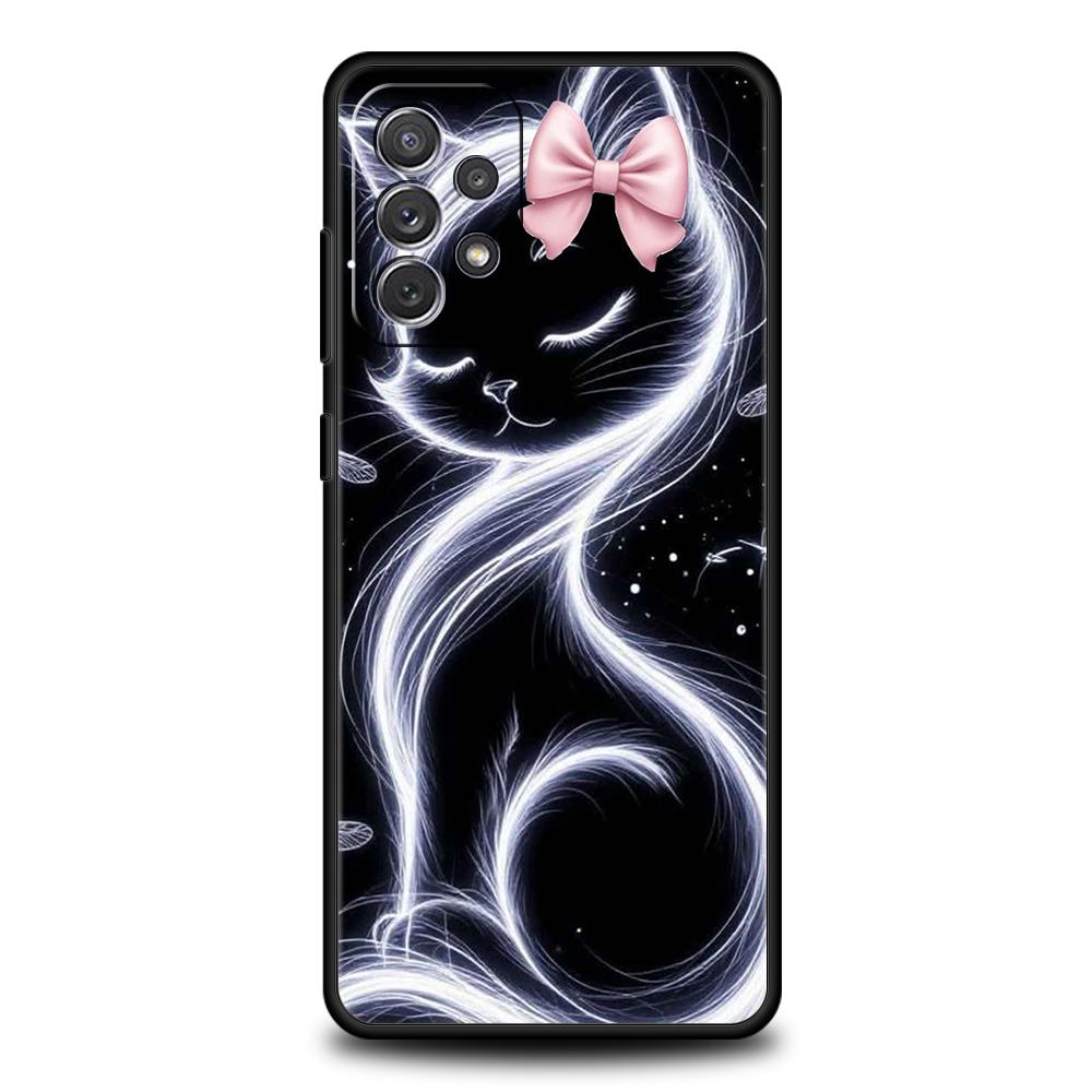 Proud Cat Phone Case for Samsung Galaxy A13 A15 A22 A23 A25 A31 A32 A33 A35 A41 A51 A52 A53 A55 Soft TPU 5G Shell Fundas Capas
