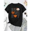 Women's Heart Basketball Hoop Print T-Shirt Casual Sports Short Sleeve Summer Holiday Top
