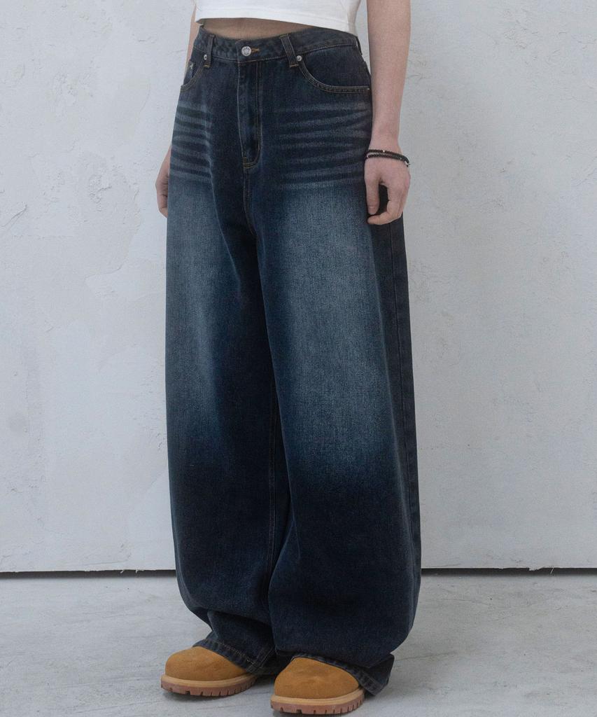 AVANDRESS Basic Brush Daily Wide Pants Washing Black (B Type)