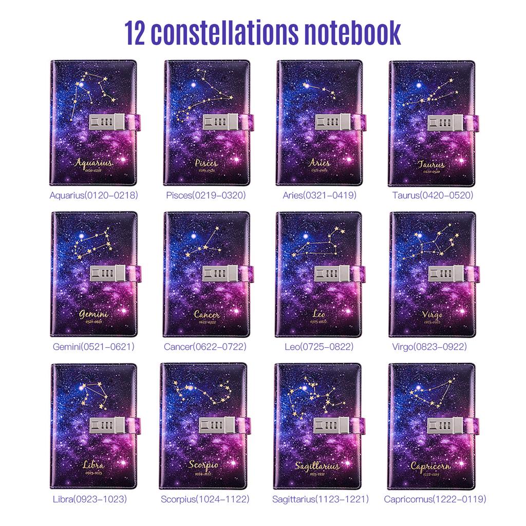 Buy B6 Binder Leather Diary with Lock Digital Notebook Journal