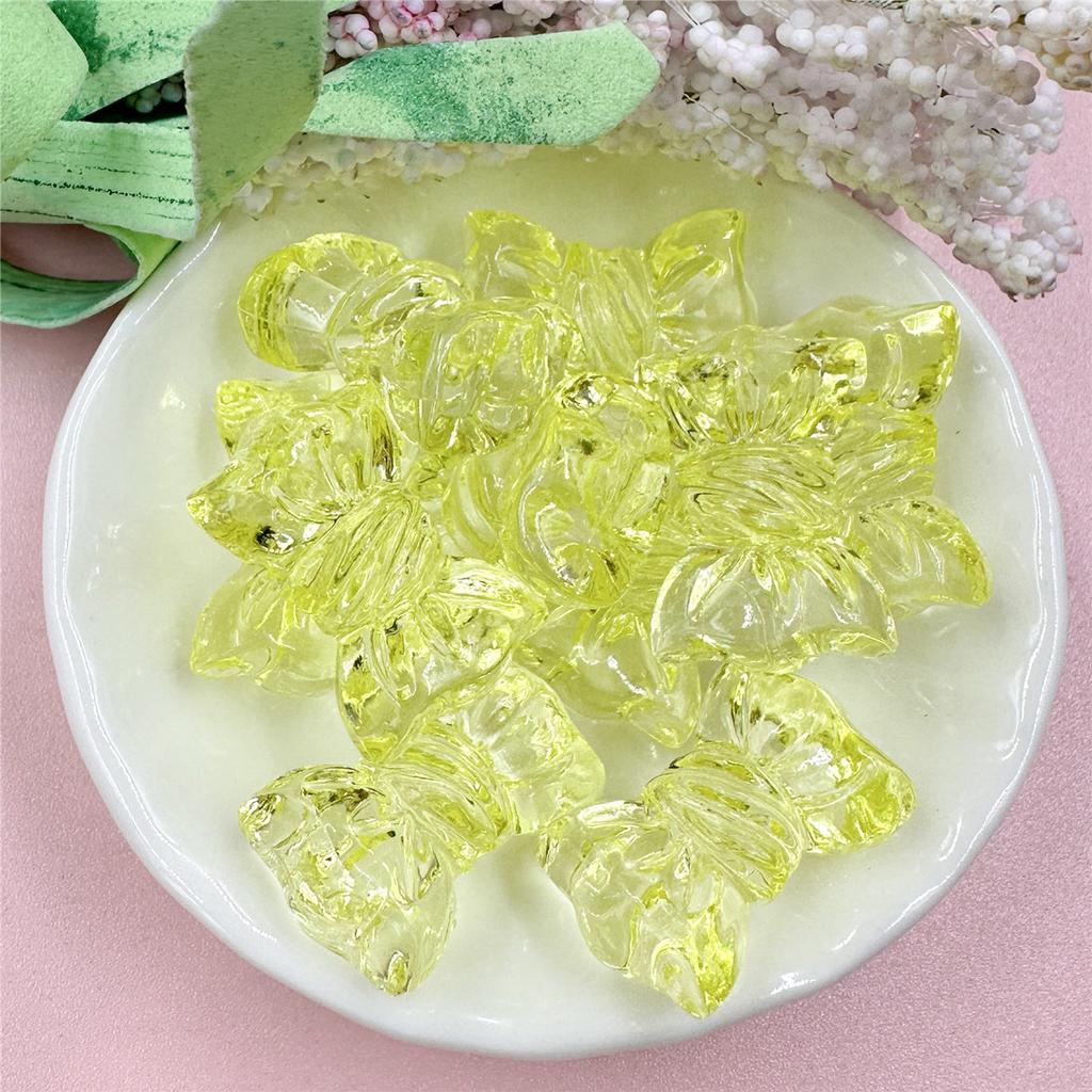 Transparent Fashion 10Pcs Making Material 16*24.2mm Beads Jewelry Handmade Acrylic Crystal Accessories Candy DIY Phone Chain