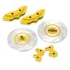 2pcs RC Brake Disc RC Simulation Aluminum Wheel Brake Discs for TRAXXAS TRX4 TRX6Yellow