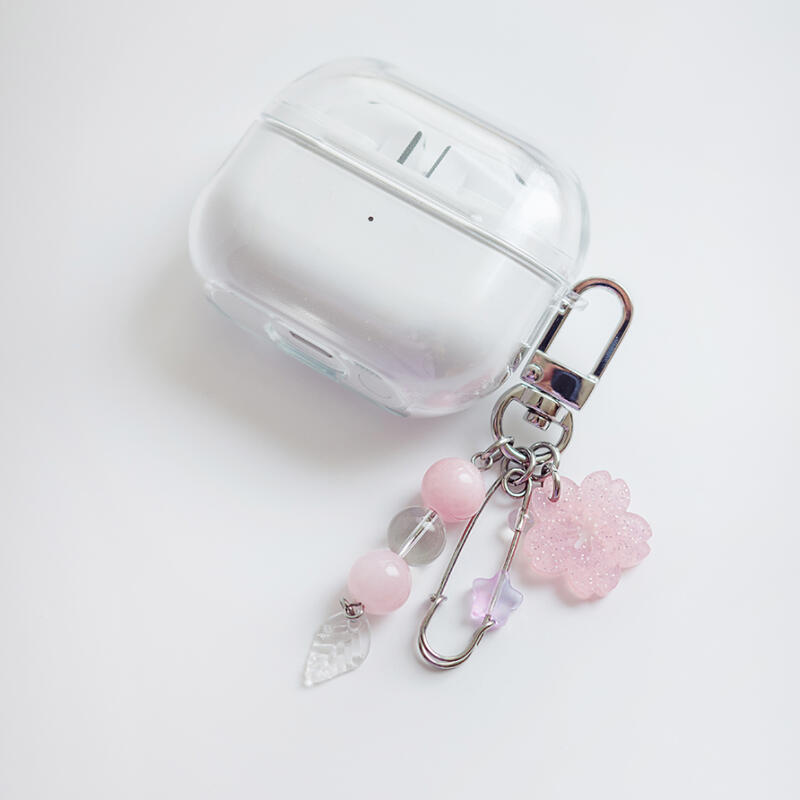 Surgical Steel Pink Cherry Blossom Keychain