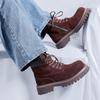 New thick-soled heightening Martin boots retro trendy British style front lace-up outdoor versatile boots 66681-R