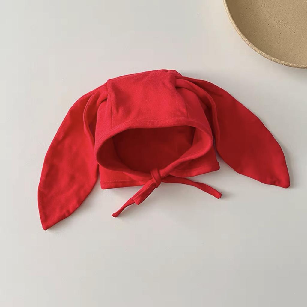 Cute Long Ear Bunny Baby Hat Spring Autumn Thin Earflap Cap With Tie Newborn Infant Swaddle Beanie Soft Headwear