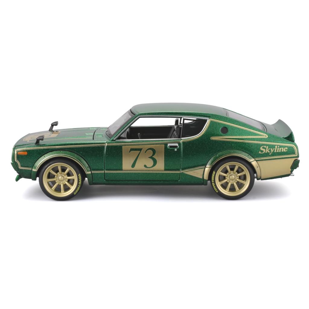 Maisto 1/24 Scale Nissan 1973 Skyline 2000GT-R Green Custom Tokyo Moz Series / Diecast Model Car, Finished Product, 32539