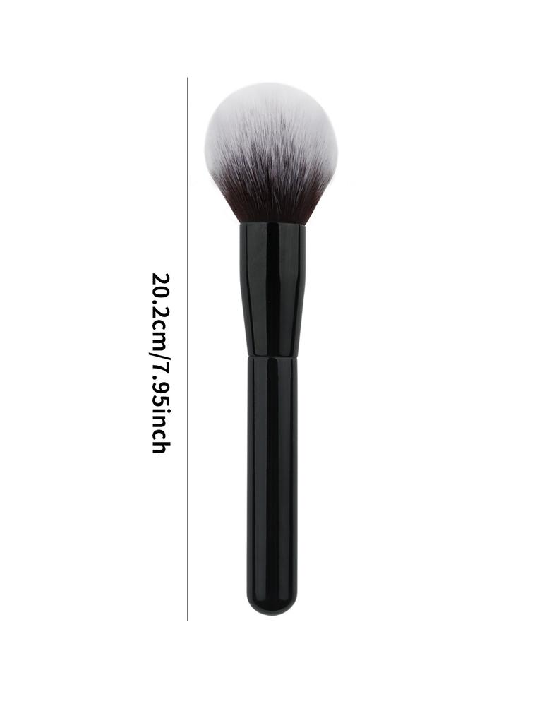 2 All-black Flame Brushes, Loose Powder Brushes + Square Foundation Brush, Makeup Brush Set, Blush Brush, Grooming Brush, Beauty Brush.
