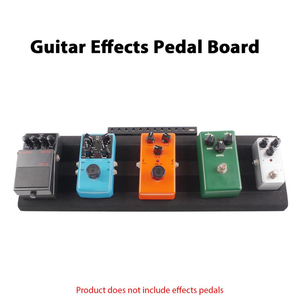 Guitar Effects Pedal Board High Density EVA Pedalboard Lightweight Portable Effect Pedal Board with Adhesive Tape Cable