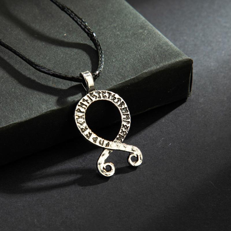 Popular European and American Retro Style Viking Rune Necklace for Trendy Men
