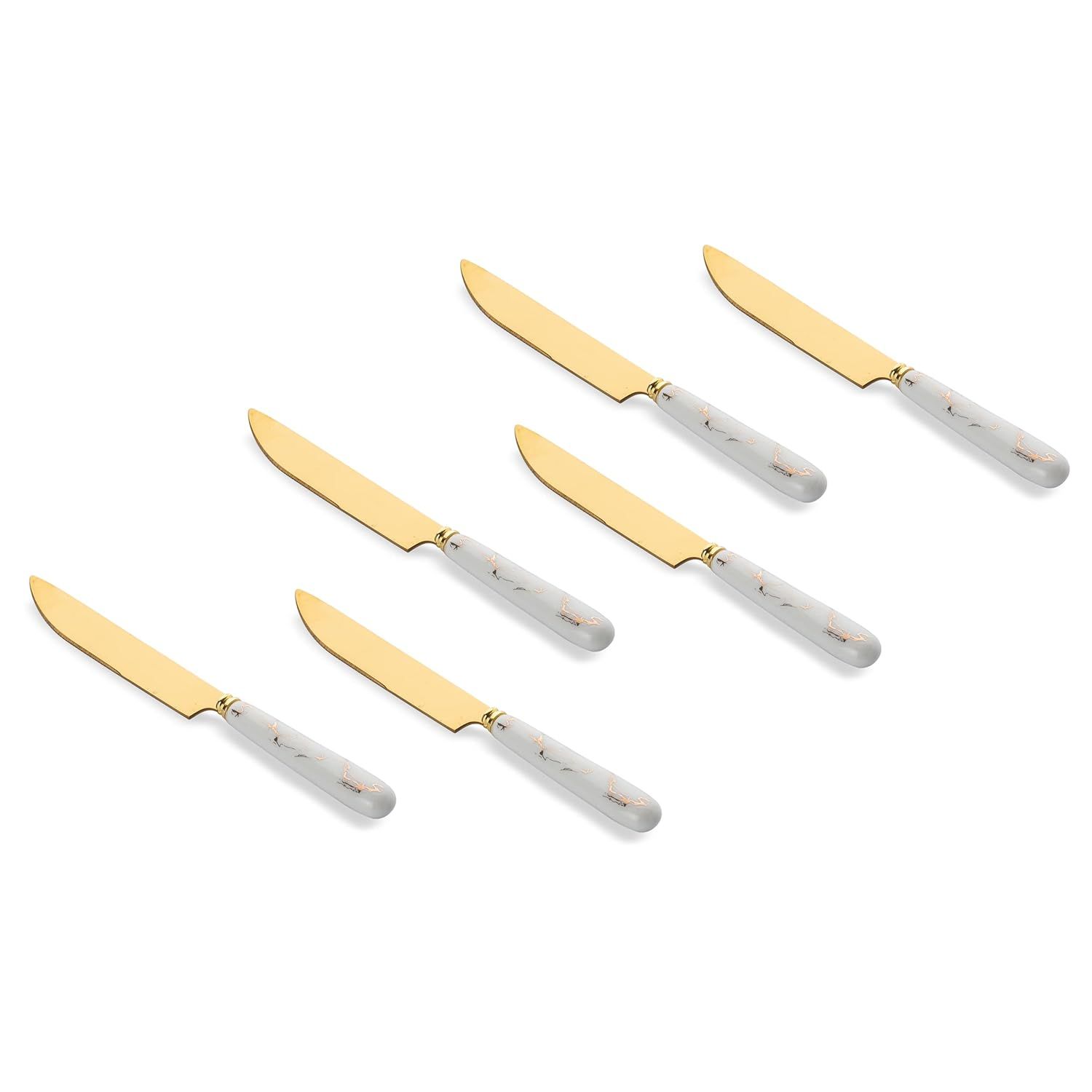 

Набор ножей из нержавеющей стали для домашней кухни и ресторанной посуды, для сервировки обеденного стола, с керамической ручкой