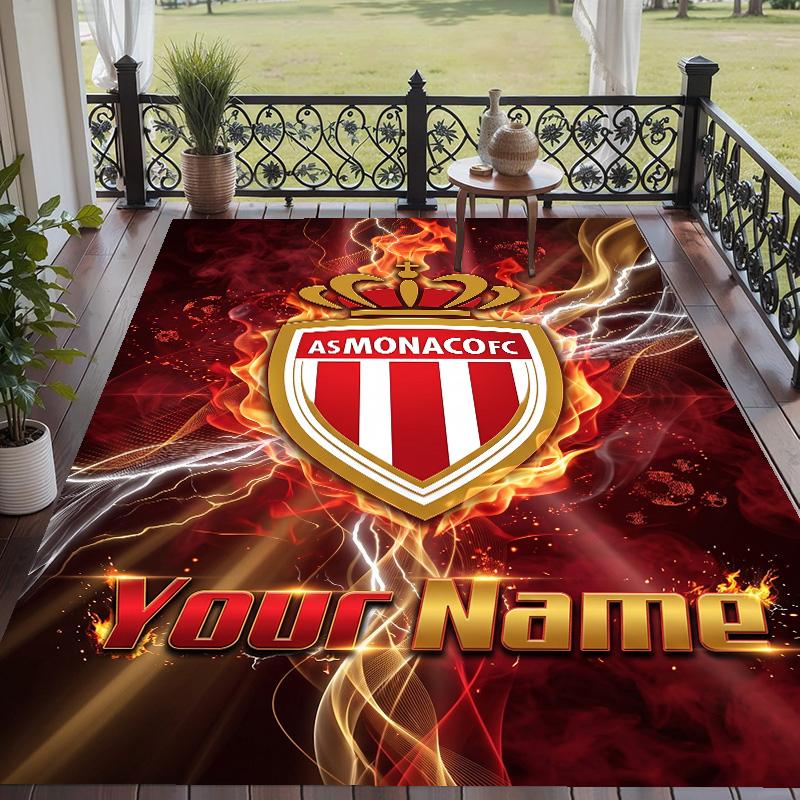 Custom Text Printed Rug Monaco FC Non Slip Floor Carpet For Home Room Decor