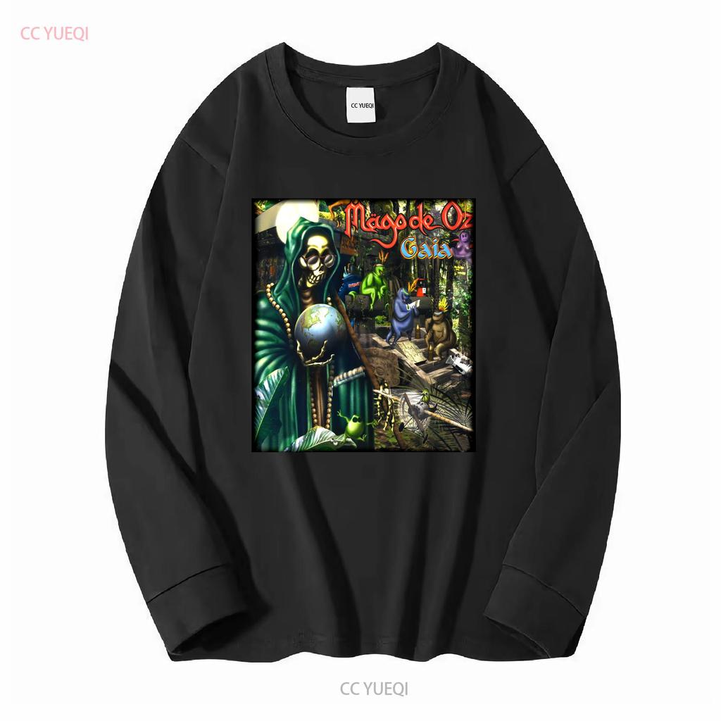 Mago De Oz Band Rock Graphic Short Sleeve Black Shirt Unisex Men Women KTV8524 Vintage Washed Unisex Streetwear Fashion Homme