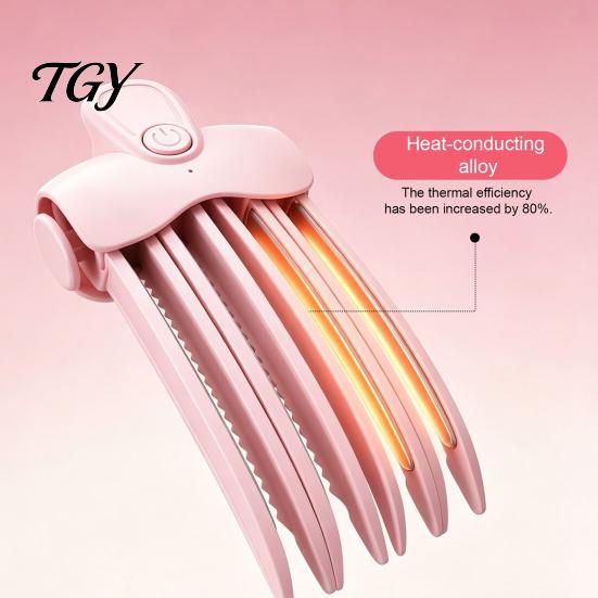 Cordless Hair Styling Clip Heated Volumizing Root Lift Clip, 2 Temperature Adjustable Fine Flat Wireless Lifter Comb, Electric for Men Women Salon