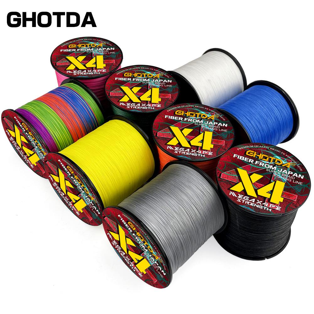 Filo da Pesca Intrecciato in PE a 4 Fili da 100m con Elevata Resistenza alla Trazione, Disponibile in 10 Colori - Leader per Linea Aquilone Da Li Ma