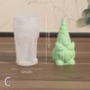 New 4/1PC Christmas Dwarf Candle Silicone Mold 3D Santa Claus Plaster Resin Molds Soap Ice Baking Tools Home Decoration Gifts