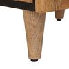 Highboard with Storage Natural Finish 40 x 33 x 110 cm Solid Mango Wood