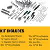 Professional 216 Pcs Tool Set, Professional Mechanic Tool Kit and Sockets Wrenches Set with Storage Box, Metric and Sae
