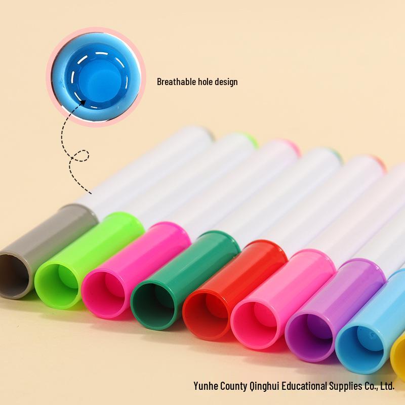 12-Color Dust-Free Water-Soluble Liquid Chalk Pens for Kids' Blackboard & Acrylic Graffiti