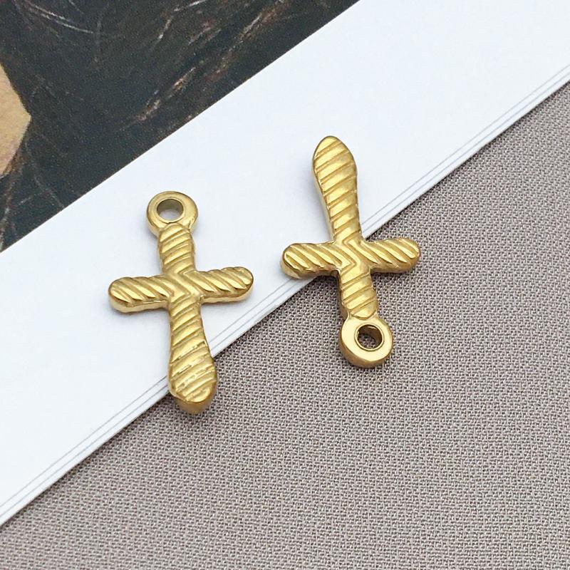 2Pcs Stainless Steel Charms Pendants For Cross Charms For Jewelry Making Supplies Christ Bracelet Necklace Earrings Accessories